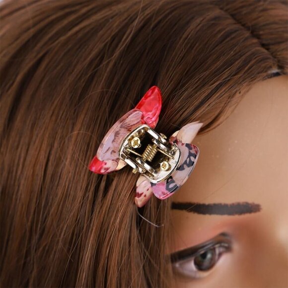 Floral Hair Clips Women\'s Girls Acrylic Claw Ponytail Holders Assorted main image 4